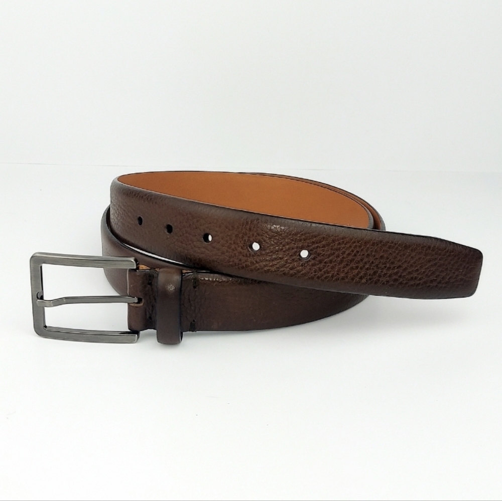 Trafalgar Men's Brown Leather Kane Belt 42 - Picture 9 of 9